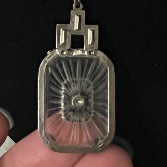 Vintage Camphor Glass Onyx Necklace - Picture 12 of 15